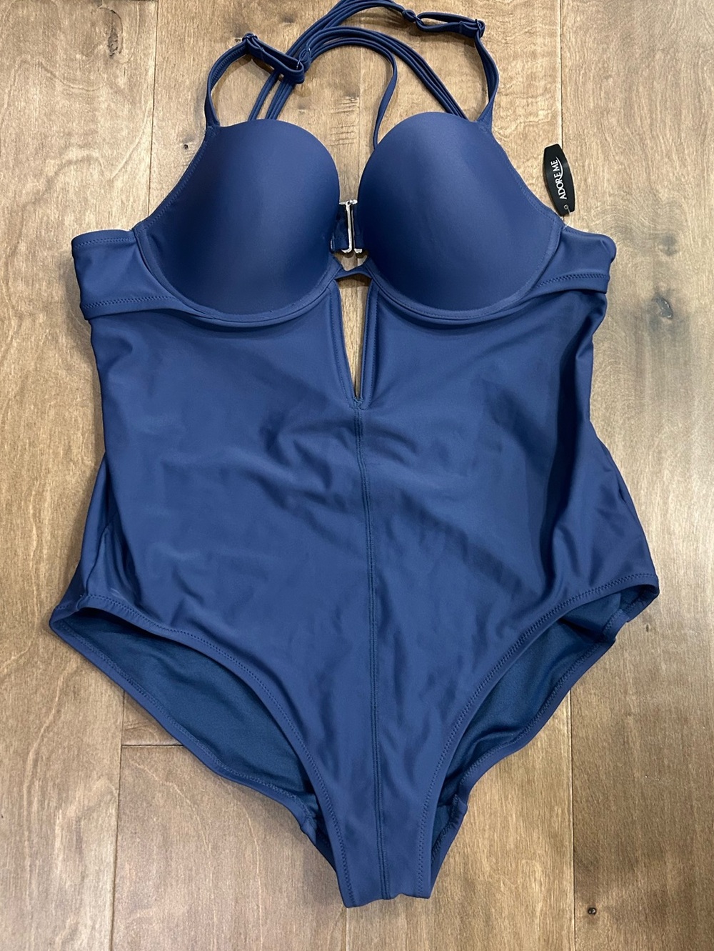 Adore Me blue One-Piece Swimsuit with Underwire & Front Keyhole 40 B